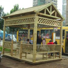 胶州园林防腐木地板 青岛防腐木地址 防腐木碳化木桑拿板现货批发4米长