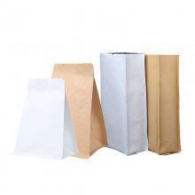 亚元 牛皮纸内镀铝四边封袋茶叶密封方底包装袋八边封袋防潮遮光食品袋