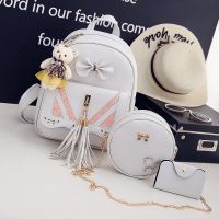 2018新款少女可愛(ài)蝴蝶結(jié)雙肩包女韓版時(shí)尚潮休閑百搭小清新背包包