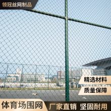 11人制足球场穿条式隔离网_体育场喷塑隔离网_领冠金属隔离网供应