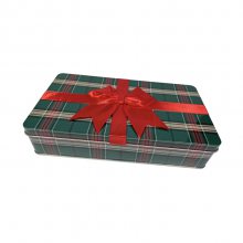 马口铁蝴蝶结丝带铁盒 圣诞节礼物包装金属盒定制生产