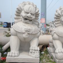 和之 芝麻黑狮子石雕 酒店门口动物雕像 有资质的生产加工