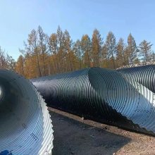 公路地埋式钢波纹管涵直径1米整装金属波纹涵管镀锌钢波纹管