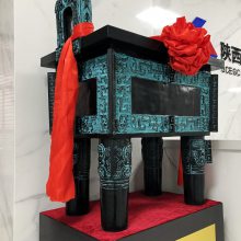 陕西仿古纯铜鼎 金色铜鼎 西安落地黄铜鼎刻字