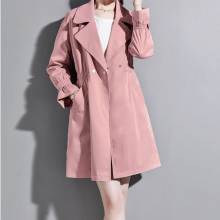 2020年新款韩丹妮风衣女中长款秋冬款女装品牌折扣女式西装领东大门外套 杭州四季青 广州白马