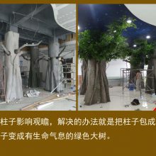 抚远县桦川县水泥包装柱子 可塑各种仿真大树 厂家报价