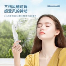 跨境新手持風(fēng)扇折疊usb充電便攜手電筒二合一學(xué)生迷你小型電風(fēng)扇