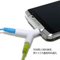 雷思尼S4手機(jī)耳機(jī)一分二電腦情侶音頻轉(zhuǎn)接頭耳機(jī)分線器1分2共享器