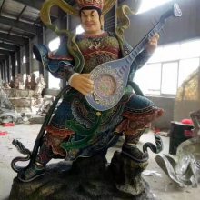 厂家直销四大***玻璃钢佛像 佛寺四大金刚彩绘站像 3米四大***站像