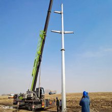 兴鼎加工18米输电杆 定制各规格型号电力钢杆 承接钢杆基础打桩 量大优惠