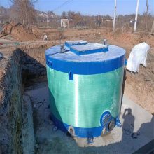 尚铭环保 直径3m一体化预制泵站玻璃钢污水处理提升设备 PLC远程控制