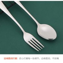不锈钢学生便携餐具套装筷子勺子叉子礼品勺叉筷三件套