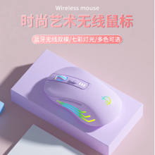 无线鼠标有线蓝牙电竞发光游戏充电双模静音电脑办公游戏光学鼠标