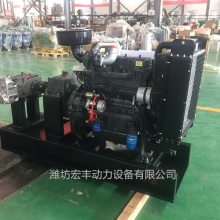 潍坊柴油机ZH4105高压清洗泵机组带变速箱艾热进口泵
