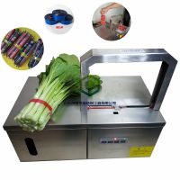 进口配置全自动束带机 小型蔬菜捆扎机 超市香烛纸钱打包机