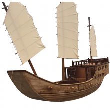 河南小型仿古装饰景观木船加工厂古木船模型