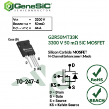 GeneSiC|GeneSiCоƬG2R50MT33K 3300 V 50 m SiC