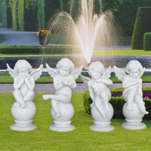 汉白玉欧式小天使石雕西方人物雕塑客厅雕刻工艺品摆件