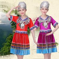 新款苗族舞蹈演出服女中國風(fēng)少數(shù)民族服裝成人云南湘西土家族
