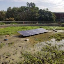 河道增氧水泵光伏发电系统 太阳能污水净化曝气装置