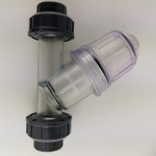 UPVC法兰过滤器 透明pvc法兰式过滤器 法兰塑料y型过滤器