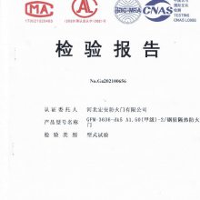 超大防火门检验报告