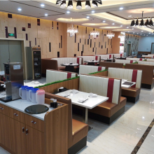 茶餐厅西餐厅布艺沙发卡座，典艺坊定制中高端餐厅沙发卡座