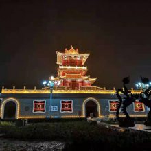 北京楼顶夜景照明施工安装北京灯串灯饰夜景照明