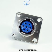 骊创不锈钢连接器XCE14F7K1D40 XCE14T7Z1P40航空插头7芯接插件供应