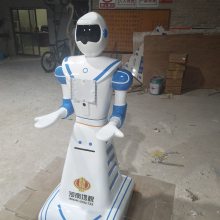 供应玻璃钢机器人雕塑 智能服务机器人外壳雕塑批发