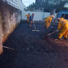 祥安通 厚街公园铺彩色沥青路 水洗石路面施工厚度