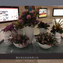 海南小花盆定制 玻璃钢创意花盆 碗装创意造型树脂纤维花瓶花盆