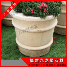 景观石花盆 特色花盆 石雕花钵造景