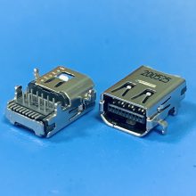 MINI DP沉板母座 迷你20P 沉板DIP+SMT插座 DispalyPort 20P 音频插座