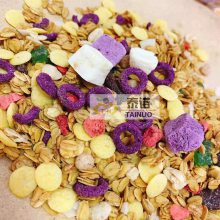 即食杂粮片设备 山东杂粮麦片生产线机器 杂粮片压片机 变频控制
