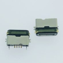 MICRO 5PIN防水母座 四脚前贴后插 板上型 单排贴片SMT 防水IPX7