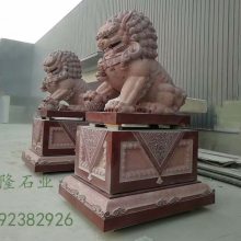石狮子/汉白玉狮子/石雕动物雕刻/青石狮子/石雕麒麟