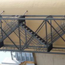 烟囱安装环保检测平台、安装爬梯、烟囱安装转梯、安装折梯