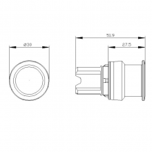  3SU10501AD400AA0ZY15 30mmʽ ɫĢΰť