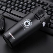 不锈钢咖啡杯工厂 咖啡保温杯厂家 保温咖啡杯定制激光刻LOGO 韩式弹跳盖咖啡不锈钢杯子 咖啡杯订做