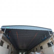 厂房大型过道电动伸缩棚 篮球场遮雨棚 物流仓储移动推拉雨篷安装