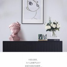 北欧风格创意雕塑摆件桌面 家居装饰陶瓷工艺品人物头像摆件