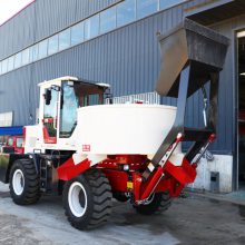 2方平口搅拌车 全液压行走混凝土搅拌机 朝天锅自带上料搅拌车
