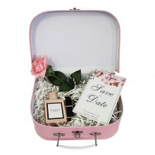 拉菲草礼物盒手提箱 粉红色手提款可爱礼物盒定做