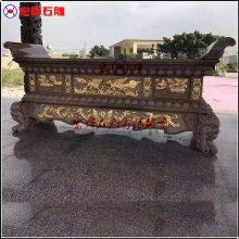 红色石材香台贡桌长1.8米抛光石雕拜桌佛台制作厂商