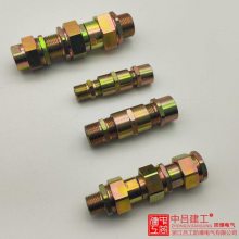 BHJ防爆活接头3/4内外螺纹碳钢镀锌内丝M20NPT25外螺纹金属格兰头