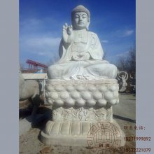 大型释迦摩尼佛像 寺庙佛像定制 花岗岩石雕笑弥勒佛像