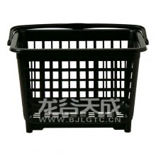 导电性PP聚丙烯提篮无尘室收纳篮 抗静电提篮防静电筐 带把手网筐提篮导电筐422*307*285mm