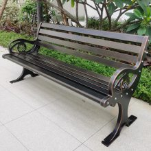 广州公园椅JK09户外全铝材质铸铝公园椅景区户外座椅
