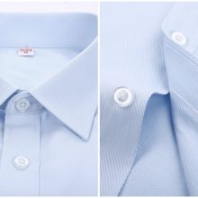 潮州液氨免烫衬衫男短袖定制绣LOGO